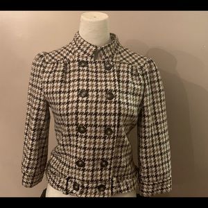Forever 21 Brown/Tan Houndstooth Pattern Blazer